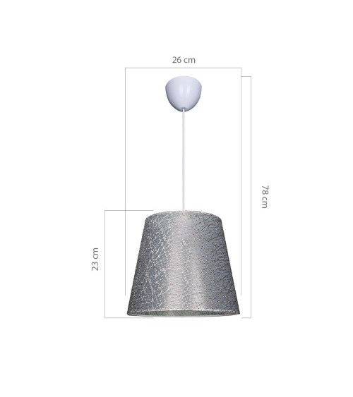 Lampada a sospensione Conic ASZ0777 in tessuto grigio