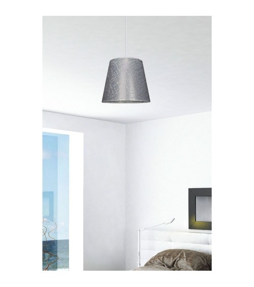 Lampada a sospensione Conic ASZ0777 in tessuto grigio