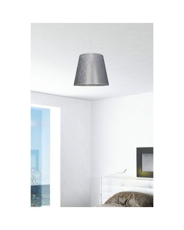 Lampada a sospensione Conic ASZ0777 in tessuto grigio