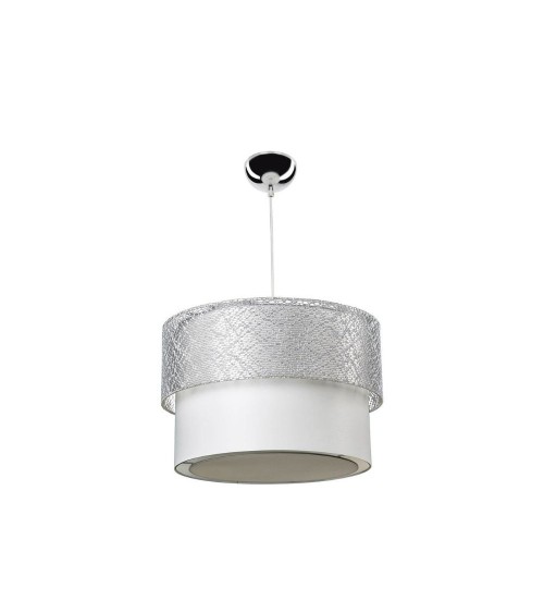 Lampada a sospensione Polo MDL2355 in tessuto grigio