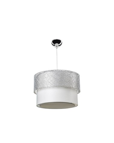 Lampada a sospensione Polo MDL2355 in tessuto grigio
