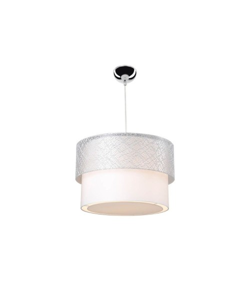 Lampada a sospensione Polo MDL2355 in tessuto grigio
