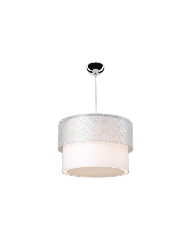 Lampada a sospensione Polo MDL2355 in tessuto grigio