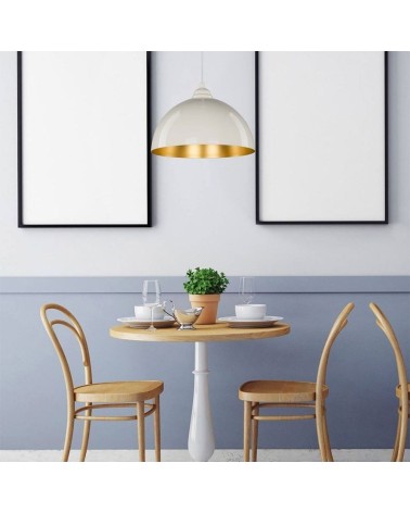 Lampada a sospensione Topak ASZ0948 in metallo bianco