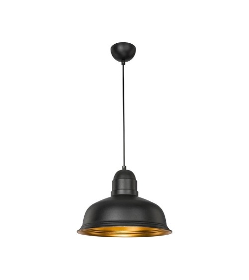 Lampada a sospensione Kumbet MDL3053 metallo nero interno oro