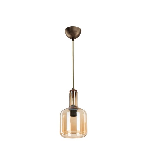 Lampada a sospensione Boston MDL3554 con diffusore vetro fumè