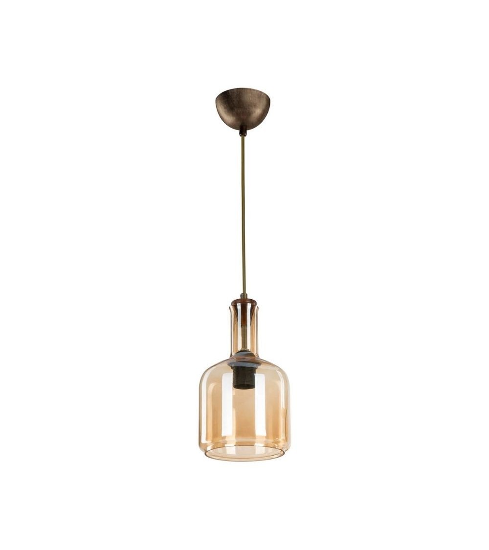 Lampada a sospensione Boston MDL3554 con diffusore vetro fumè