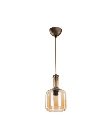 Lampada a sospensione Boston MDL3554 con diffusore vetro fumè