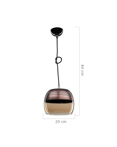 Lampada a sospensione Punto ASZ0856 diffusore bicchiere rovesciato