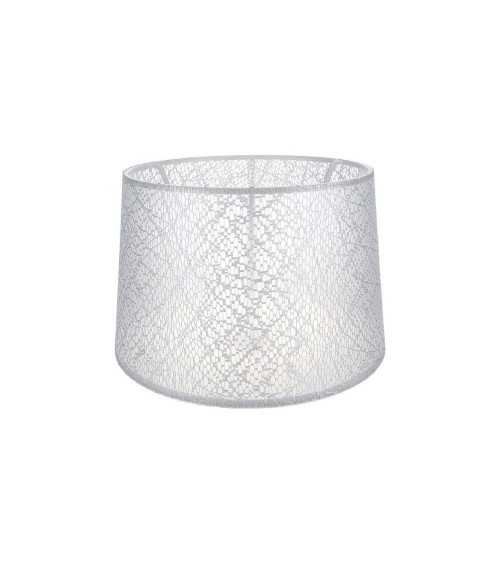 Paralume Deco ASZ1181 tessuto bianco motivo ricamo