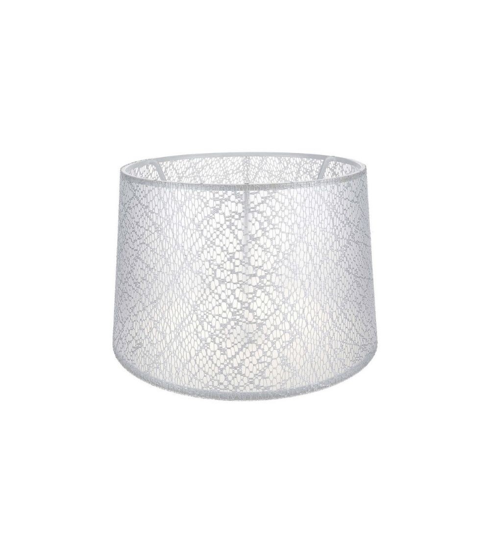 Paralume Deco ASZ1181 tessuto bianco motivo ricamo