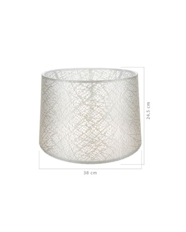 Paralume Deco ASZ1182 tessuto crema motivo ricamo