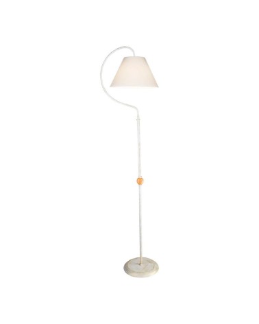 Lampada da terra a stelo Geo ASZ1043 con paralume tessuto bianco