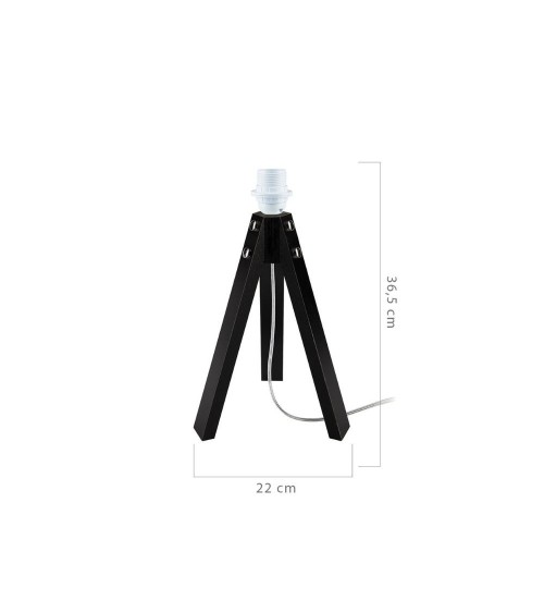 Lampada da tavolo treppiede Deco MDL3042 legno nero