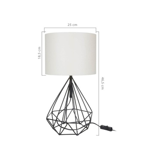 Lampada da tavolo ufficio scrivania Pena nero bianco MDL4268