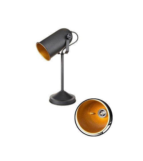 Lampada da tavolo direzionabile Tokyo MDL3636 metallo nero