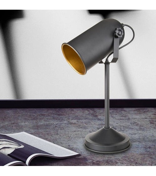Lampada da tavolo direzionabile Tokyo MDL3636 metallo nero