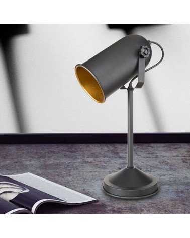 Lampada da tavolo direzionabile Tokyo MDL3636 metallo nero