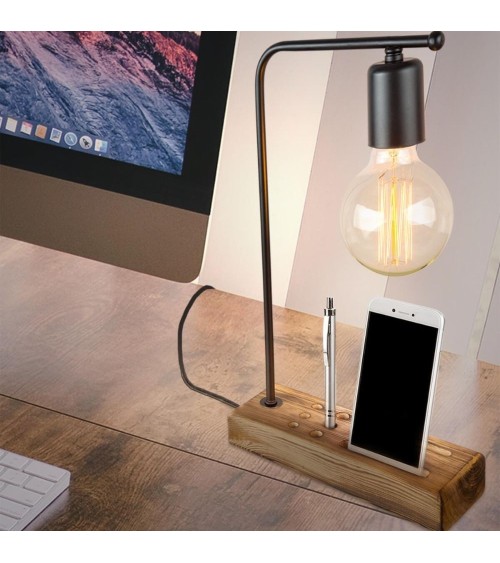 Lampada da scrivania con porta cellulare Vito MDL4285