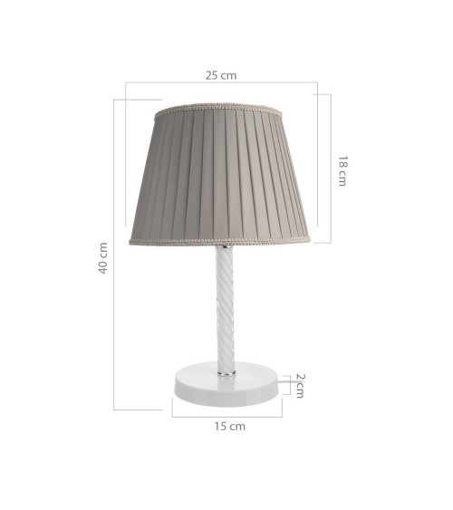 Lampada da tavolo Piray ASZ1277 vetro bianco