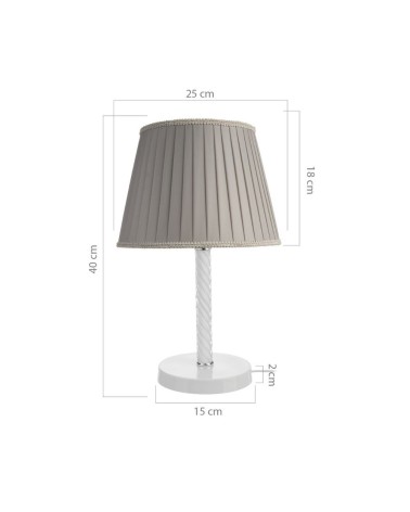 Lampada da tavolo Piray ASZ1277 vetro bianco