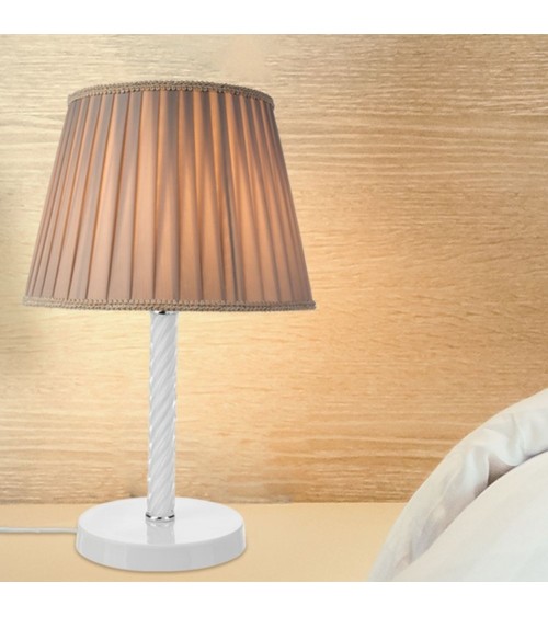 Lampada da tavolo Piray ASZ1277 vetro bianco