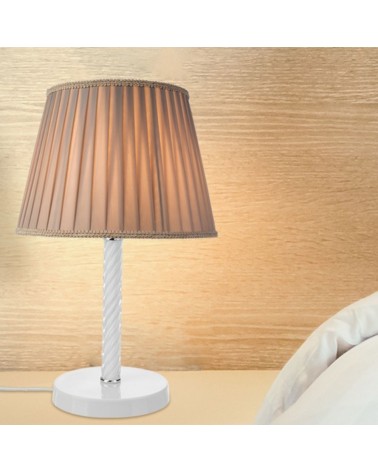 Lampada da tavolo Piray ASZ1277 vetro bianco