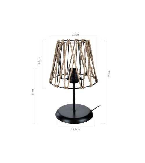 Lampada da tavolo Evren ASZ1127 in iuta