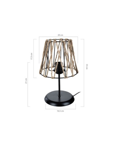 Lampada da tavolo Evren ASZ1127 in iuta