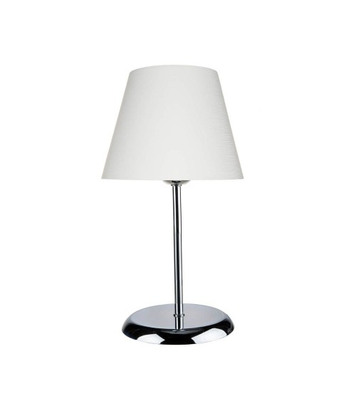Lampada da tavolo Elva ASZ1047 in metallo e paralume tessuto