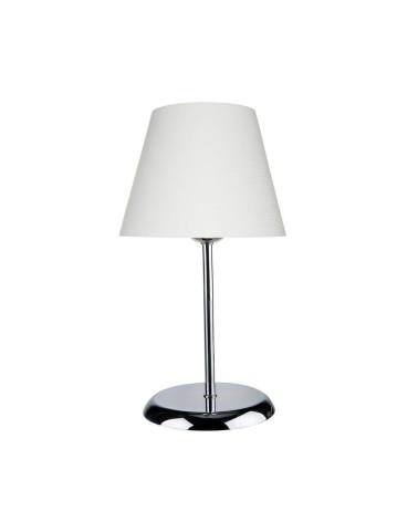 Lampada da tavolo Elva ASZ1047 in metallo e paralume tessuto