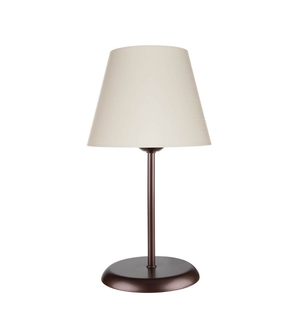 Lampada da tavolo Elva ASZ1050 in metallo e paralume tessuto