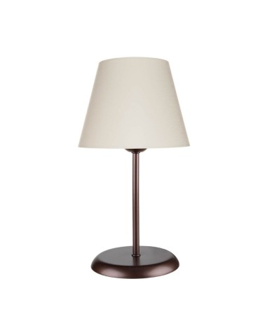 Lampada da tavolo Elva ASZ1050 in metallo e paralume tessuto