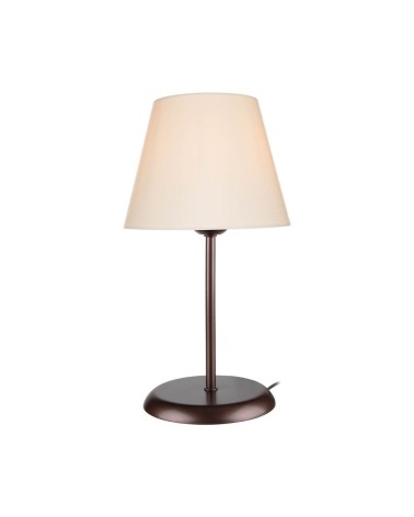 Lampada da tavolo Elva ASZ1050 in metallo e paralume tessuto