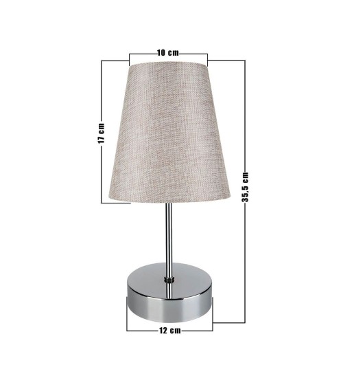 Lampada da tavolo Estelya AZ1068 cromo beige
