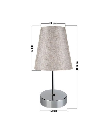 Lampada da tavolo Estelya AZ1068 cromo beige