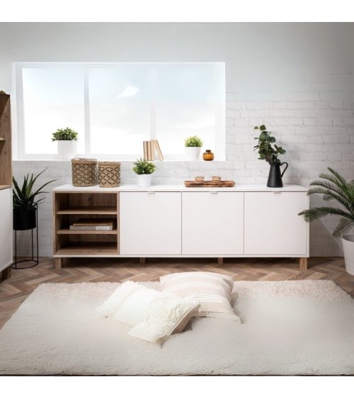 Madia Menorca 57A 3 ante bianco rovere 200x35x64,5