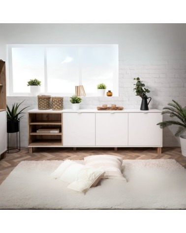 Madia Menorca 57A 3 ante bianco rovere 200x35x64,5