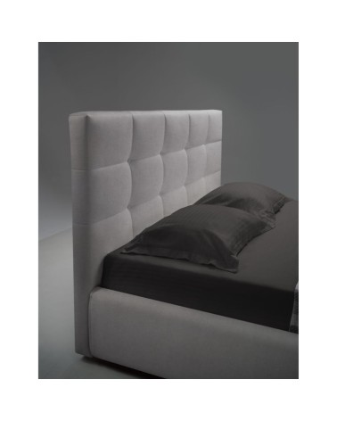 Letto matrimoniale contenitore Napoli tessuto grigio