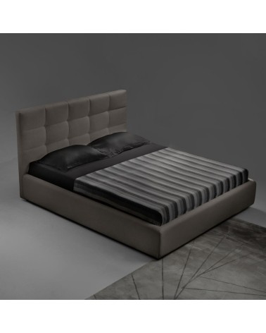 Letto matrimoniale contenitore Napoli tessuto tortora
