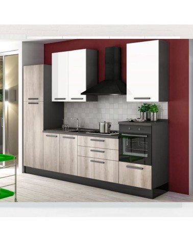Cucina Petrol 300x216 H antracite bianco gordon