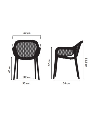 Poltrona design Atra caffè beige set 4 pezzi