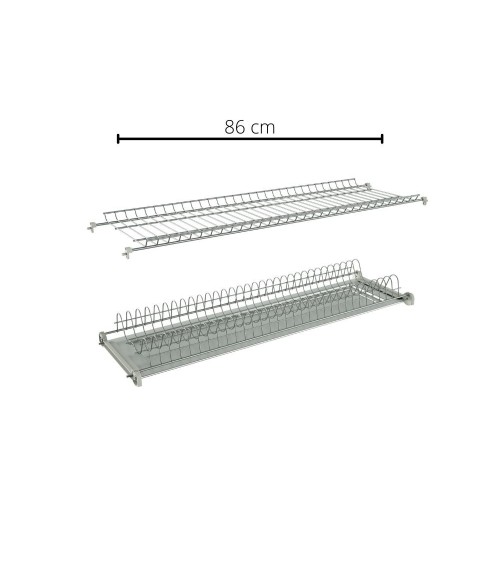 Scolapiatti incasso pensili da 90 cm. con telaio in alluminio regolabile
