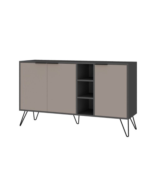 Madia Clara antracite 3 ante tortora 142x35,6x83h