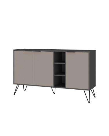 Madia Clara antracite 3 ante tortora 142x35,6x83h