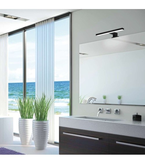 Lampada LED Kyra per bagno 300 mm nera