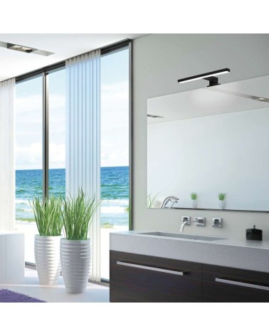 Lampada LED Kyra per bagno 300 mm nera
