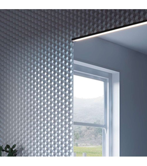 Profilo illuminazione LED Walk bagno 600 mm nero opaco