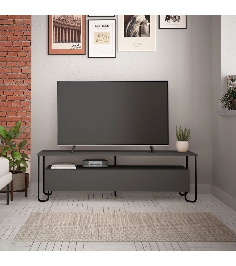 Porta Tv Cornea due ante antracite