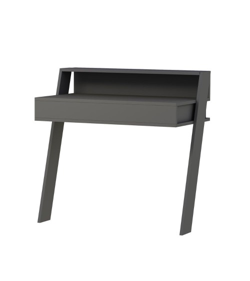 Scrivania da parete Cowork antracite con cassetto 94 cm.
